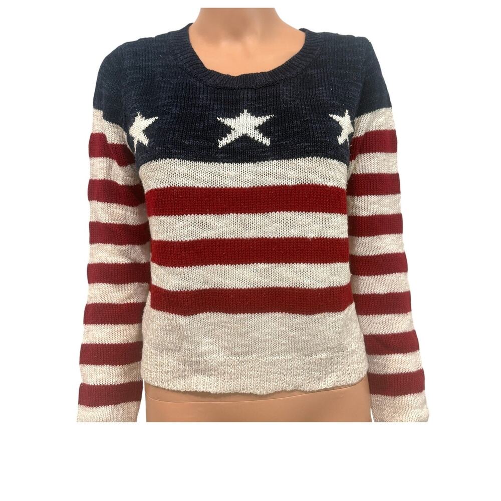 Rebellious One medium stars and stripes flag print sweater SP 3220